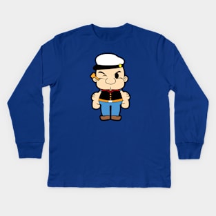 Popeye Chibi Kids Long Sleeve T-Shirt